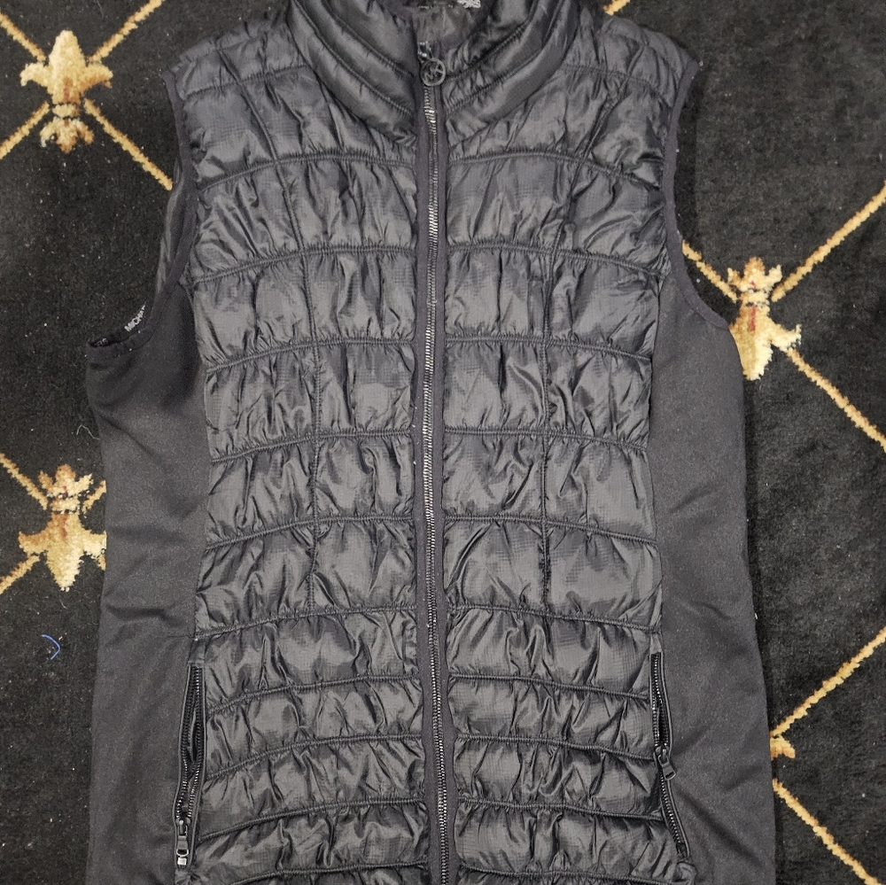 Michael Kors Women’s Black XL Puffer Down Vest | Zip w/Zip Pockets